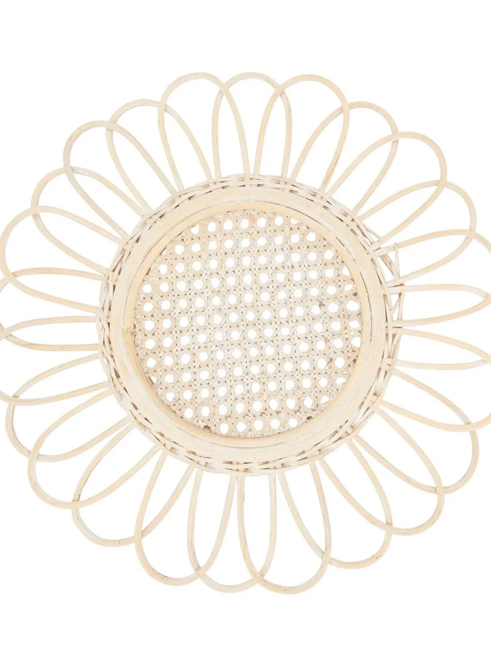 Natural Rattan Sunburst Wall Decor - natural beige 15 inch Round set of 12